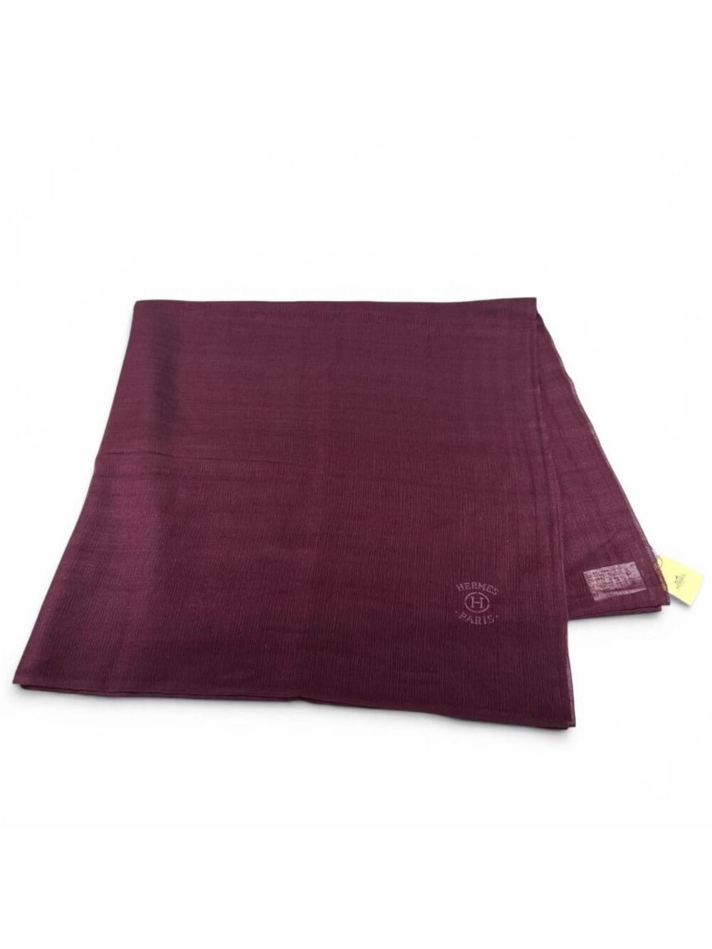 Hermes Cashmere Silk H Logo Large Shawl Scarf Purple Pearl